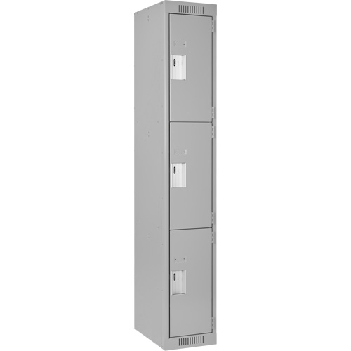 Casiers Clean Line, 3 niveaux, 12" x 18" x 72", Acier, Gris, Rivet (assembl&eacute;) Cam Industrial