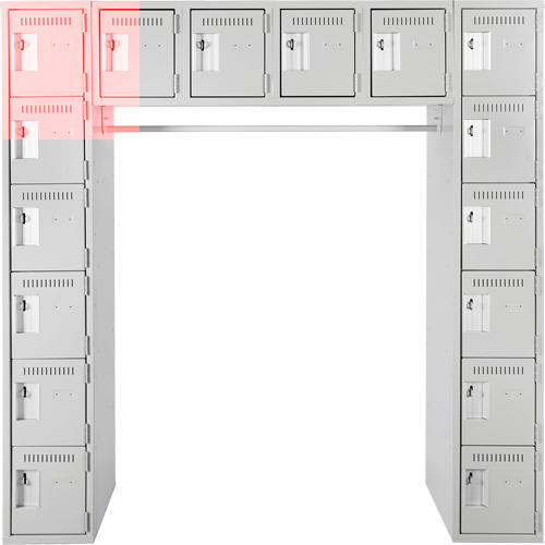 Assembled Archettes Clean Line Economy Lockers, 16 -tier, Bank of 3, 18" x 72" x 12", Steel Cam Industrial