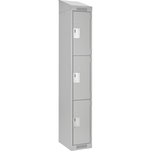 Casiers Clean Line, 3 niveaux, 12" x 18" x 78", Acier, Gris, Rivet (assembl&eacute;) Cam Industrial