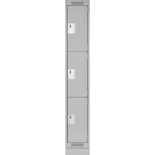 Casiers Clean Line, 3 niveaux, 12" x 18" x 76", Acier, Gris, Rivet (assembl&eacute;) Cam Industrial