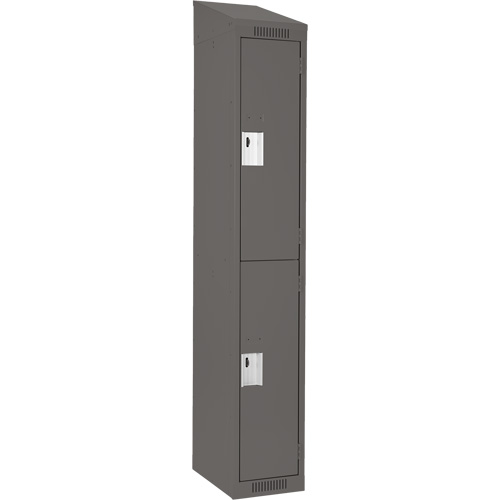 Casiers Clean Line, 2 niveaux, 12" x 18" x 78", Acier, Charbon, Rivet (assembl&eacute;) Cam Industrial