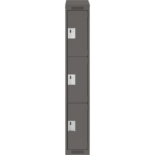 Casiers Clean Line, 3 niveaux, 12" x 18" x 78", Acier, Charbon, Rivet (assembl&eacute;) Cam Industrial