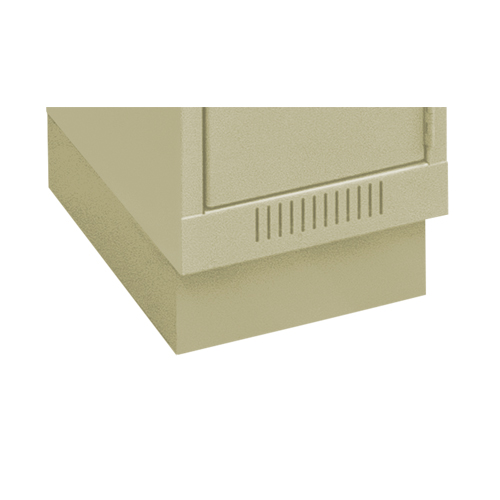 Clean Line Economy Lockers Recessed Base, 2 Banks, 4" H x 24" W x 18" D, Beige, Steel Cam Industrial