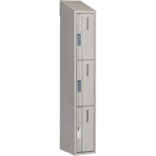 Casiers robustes Concorde, 3 niveaux, 12" x 18" x 78", Acier, Gris, Soud&eacute; (assembl&eacute;) Cam Industrial