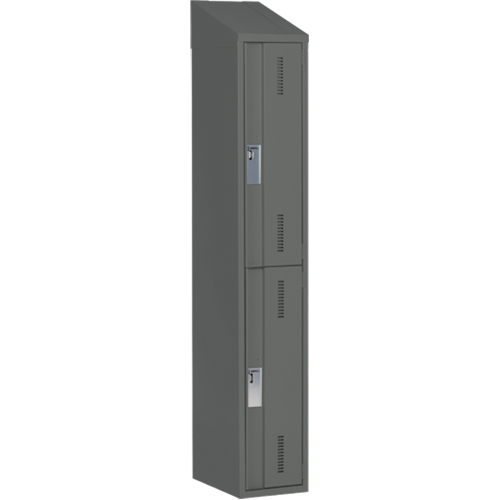 Casiers robustes Concorde, 2 niveaux, 12" x 18" x 78", Acier, Charbon, Soud&eacute; (assembl&eacute;) Cam Industrial