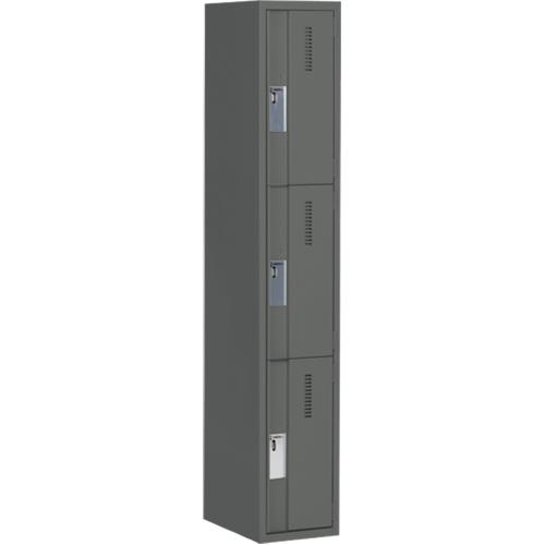 Casiers robustes Concorde, 3 niveaux, 12" x 18" x 72", Acier, Charbon, Soud&eacute; (assembl&eacute;) Cam Industrial