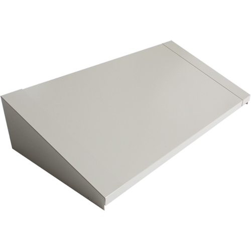 Dessus inclin&eacute; pour casiers robustes enti&egrave;rement soud&eacute; Concorde, Bloc de 3, 18" p x 36" la x 6" ha, Gris, Acier Cam Industrial