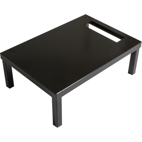 All-Welded Concorde Free Standing Locker Base, 4 Banks, 6" H x 48" W x 18" D, Black, Steel Cam Industrial