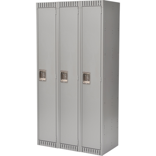 Casiers, Bloc de 3, 36" x 18" x 72", Acier, Gris, D&eacute;mont&eacute; Cam Industrial