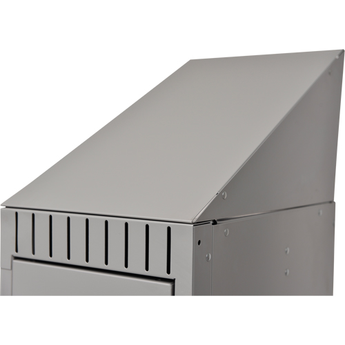 Dessus en pente, Bloc de 1, 18" p x 12" la x 10" ha, Gris, Acier Cam Industrial