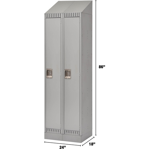 Casiers, Bloc de 2, 24" x 18" x 86", Acier, Gris, D&eacute;mont&eacute; Cam Industrial