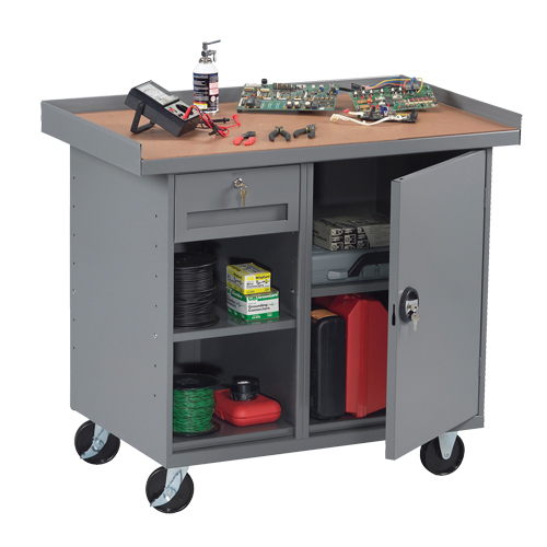 Mobile Workbench Cabinet, Laminate Surface Cam Industrial