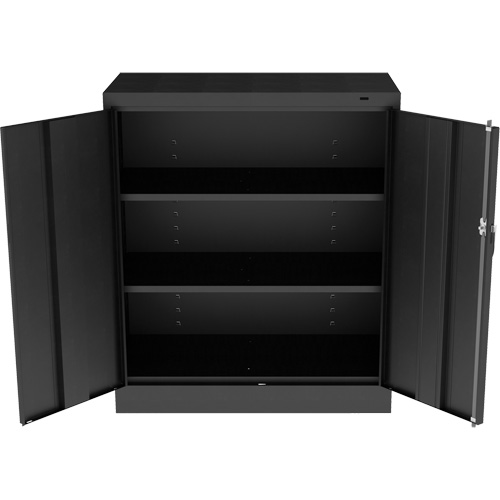 Standard Counter-High Cabinet, Steel, 2 Shelves, 42" H x 36" W x 18" D, Black Cam Industrial