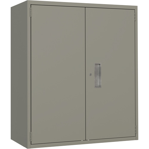 Lo-Boy Storage Cabinet, Steel, 2 Shelves, 40" H x 36" W x 18" D, Grey Cam Industrial