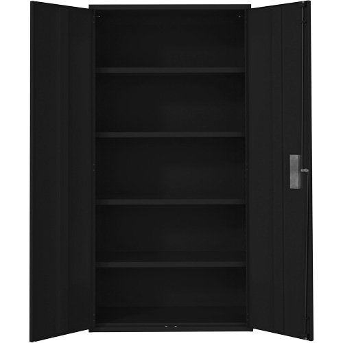 Hi-Boy Storage Cabinet, Steel, 4 Shelves, 72" H x 36" W x 18" D, Black Cam Industrial
