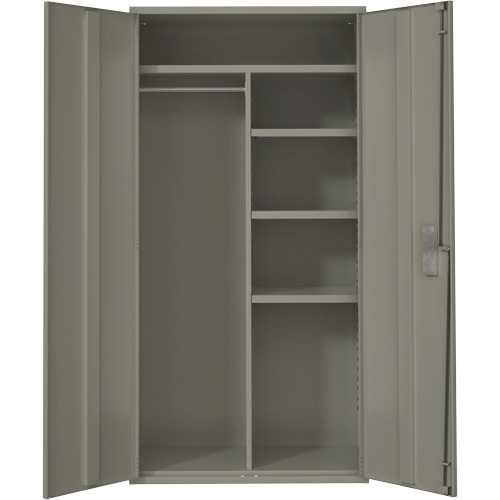 Armoire de rangements combin&eacute;s, Acier, 6 Tablettes, 72" h x 36" la x 18" P, Gris Cam Industrial