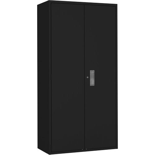 Combination Storage Cabinet, Steel, 6 Shelves, 72" H x 36" W x 18" D, Black Cam Industrial