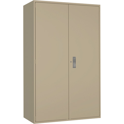 Extra Wide Hi-Boy Storage Cabinet, Steel, 4 Shelves, 72" H x 48" W x 24" D, Beige Cam Industrial