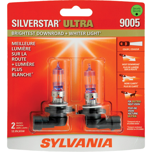 9005 SilverStar&reg; Ultra Headlight Bulb, Halogen, 65 W, White Cam Industrial