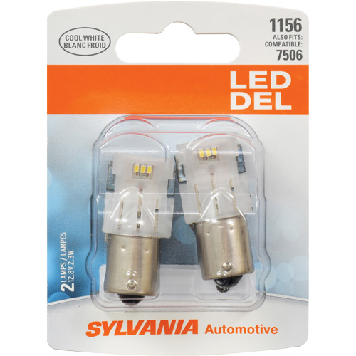 1156 Mini Automotive Bulb, LED, 12.8 W/2.3 W, White Cam Industrial