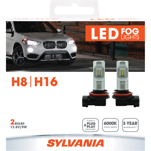 Ampoule pour feu avant H8, DEL, 12,8 W/9 W, Blanc Cam Industrial