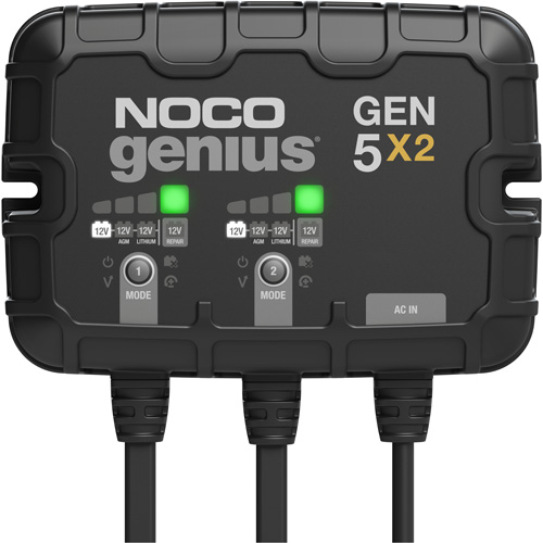 Chargeur de batterie embarqu&eacute; &agrave; 2 sorties de 10 amp&egrave;res Gen5X2 Genius Cam Industrial