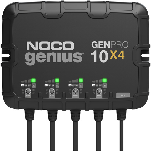 Chargeur de batterie embarqu&eacute; &agrave; 4 sorties de 40 amp&egrave;res GenPro10X4 Genius Cam Industrial