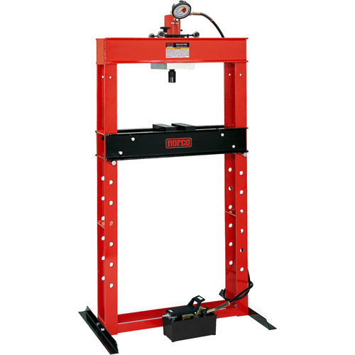 Air Hydraulic Pump Operated Shop Press, 25 tons Capacity Cam Industrial