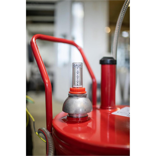 25-Gallon Steel Fuel Caddy with 2-Way Rotary Pump Cam Industrial