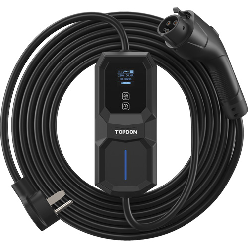 Fiche NEMA 6-50 portable PulseQ AC, 32 A, Niveau 2 CA, Connecteur Type 1 (SAE J1772) Cam Industrial