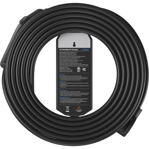 Fiche NEMA 6-50 portable PulseQ AC, 32 A, Niveau 2 CA, Connecteur Type 1 (SAE J1772) Cam Industrial