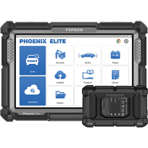 Outil de diagnostic de niveau constructeur Phoenix Elite avec &eacute;cran 10,1", programmation bas&eacute;e sur l'infonuage et CANFD Cam Industrial