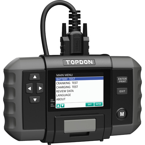 BT600 12V Battery & 12V/24V System Tester with Built-in Printer Cam Industrial