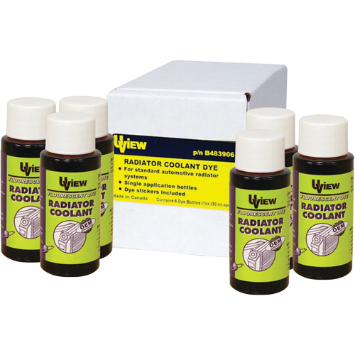 Bouteilles de colorant pour refroidissant de radiateur Cam Industrial