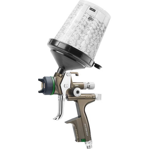 Pistolet de peinture de premi&egrave;re qualit&eacute; pour la peinture automobile X 5500 HVLP 1,3 I RPS D, Entr&eacute;e d'air 1/4" NPT, 15,19 pi³/min, Capacit&eacute; 0,6 L/0,9 L, 0,17 psi Cam Industrial