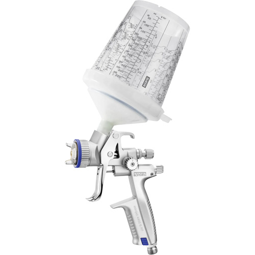 Pistolet de peinture de premi&egrave;re qualit&eacute; 4400?B RP?1,2 SR avec godet RPS 0,3?L, pour les retouches de finitions automobiles, Entr&eacute;e d'air 1/4" NPT, 7,06 pi³/min, Capacit&eacute; 0,3 L, 0,17 psi Cam Industrial