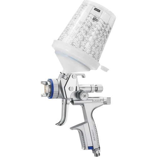Pistolet de peinture 5000 B HVLP avec buse 1,4 et trois godets polyvalents RPS 0,3 l/0,6 l/0,9 L, Entr&eacute;e d'air 1/4" NPT, 15,19 pi³/min, Capacit&eacute; 0,3 L/0,6 L/0,9 L, 0,17 psi Cam Industrial