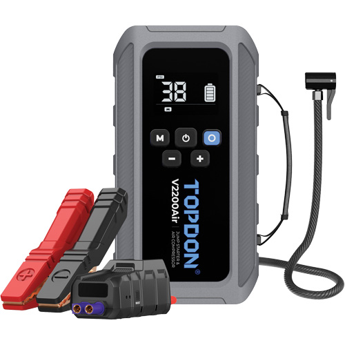 V2200Air 2-in-1 2200 Peak Amp Jump Starter & Tire Inflator Cam Industrial