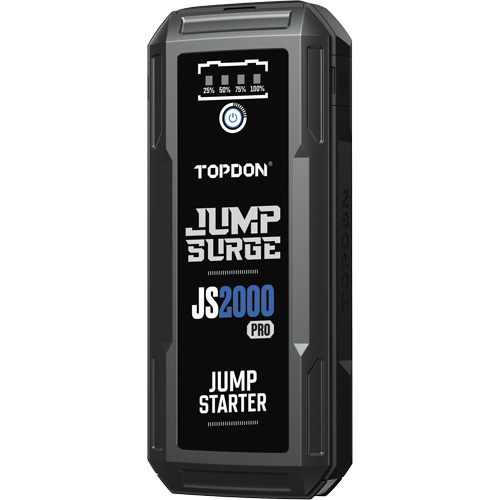 D&eacute;marreur de secours, banque d'alimentation et lampe de poche JumpSurge2000Pro &agrave; 2500 A de pointe Cam Industrial