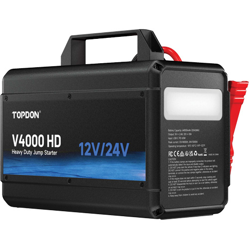 V4000 HD 12V/24V 4000A Jump Starter Cam Industrial