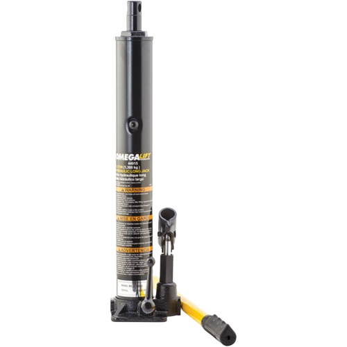Long Crane Jack, 1.5 Ton(s), Manual Hydraulic, 35-1/4" Raised Height Cam Industrial