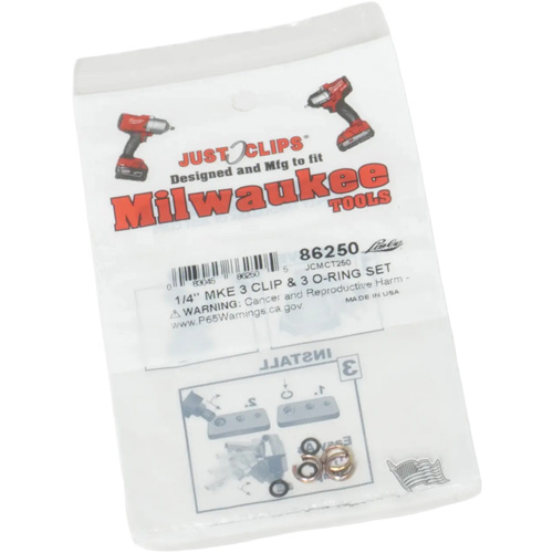 Jeu de clips et joints toriques de 1/4 po pour Milwaukee Cam Industrial