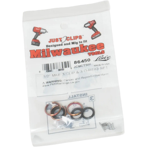 1/2" Clips & O-Rings Set for Milwaukee Cam Industrial
