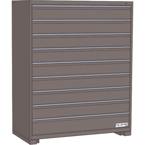 Modular Drawer Cabinet, 9 Drawers, 24" W x 24" D x 60" H, Grey Cam Industrial