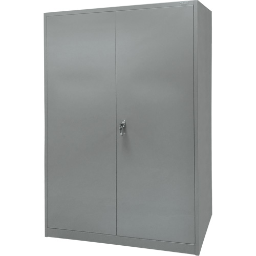 Storage Cabinet, Steel, 4 Shelves, 78" H x 48" W x 24" D, Grey Cam Industrial
