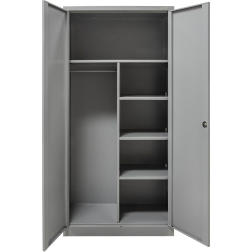 Combination Storage Cabinet, 36" W x 18" D x 72" H, Grey Cam Industrial