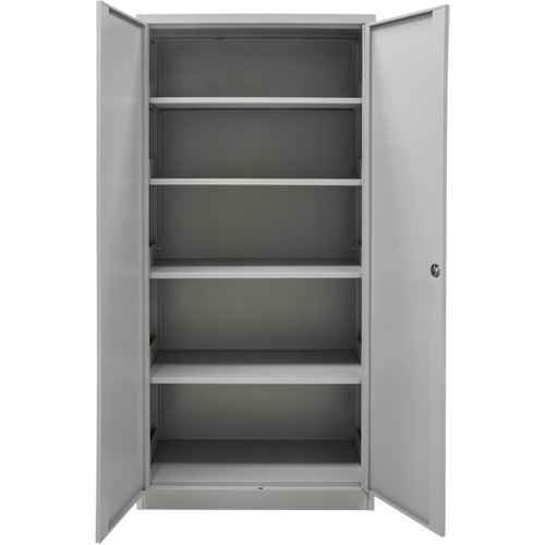 Hi-Boy Storage Cabinet, Steel, 4 Shelves, 72" H x 36" W x 18" D, Grey Cam Industrial