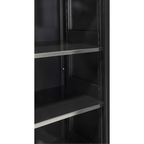 Hi-Boy Storage Cabinet, Steel, 4 Shelves, 72" H x 36" W x 18" D, Black Cam Industrial