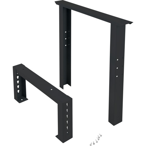 Industrial Duty Leg for Workbench, Steel, 24" D x 34" H, Single Cam Industrial