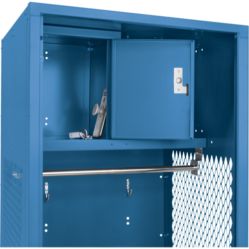 Gear Locker, Steel, 24" W x 18" D x 72" H, Dark Blue Cam Industrial